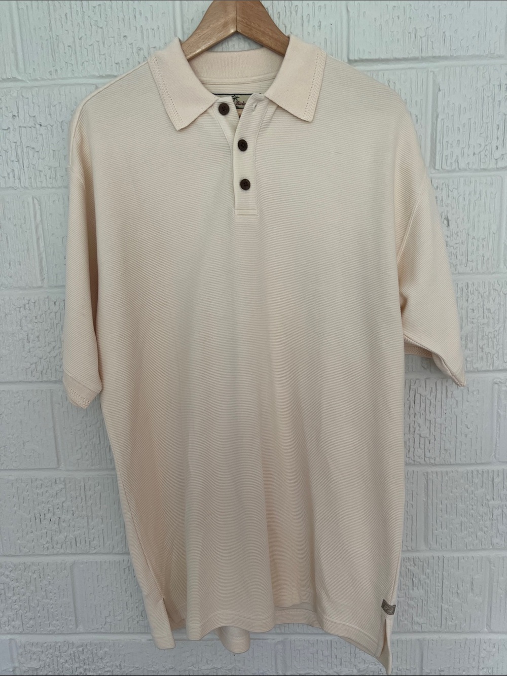 Tommy Bahama Short-Sleeve Silk Polo in Soft Cream